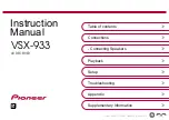 Preview for 1 page of Pioneer VSX-933 Instruction Manual