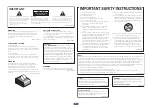 Preview for 2 page of Pioneer VSX-95 Operating Instructions Manual