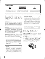 Preview for 2 page of Pioneer VSX-AX3-K Operating Instructions Manual