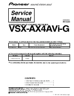 Pioneer VSX-AX4AVi-G Service Manual preview