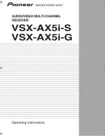 Preview for 1 page of Pioneer VSX-AX5i-G Operating Instructions Manual