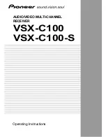 Pioneer VSX-C100-S Operating Instructions Manual preview