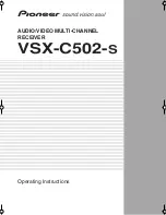 Pioneer VSX-C502-S Operating Instruction preview