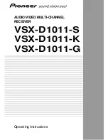 Pioneer VSX-D1011-G Operating Instructions Manual предпросмотр