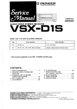 Pioneer VSX-D1S Service Manual preview
