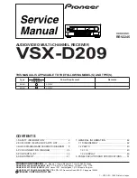 Preview for 1 page of Pioneer VSX-D209 Service Manual