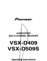 Предварительный просмотр 1 страницы Pioneer VSX-D409 Operating Instructions Manual