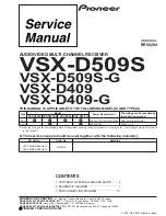 Preview for 1 page of Pioneer VSX-D409 Service Manual