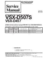 Pioneer VSX-D457 Service Manual preview