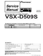 Preview for 1 page of Pioneer VSX-D509S Service Manual