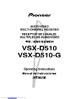 Предварительный просмотр 1 страницы Pioneer VSX-D510 Operating Instructions Manual