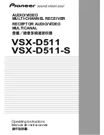 Preview for 1 page of Pioneer VSX-D511 - Audio/Visual Receiver Operating Instructions Manual