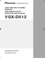 Preview for 1 page of Pioneer VSX-D512 Operating Instructions Manual