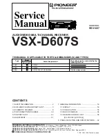 Pioneer VSX-D607S Service Manual preview