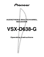 Предварительный просмотр 1 страницы Pioneer VSX-D638-G Operating Instructions Manual