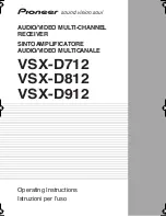 Pioneer VSX-D712 Operating Instructions Manual предпросмотр