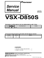 Pioneer VSX-D850S Service Manual preview