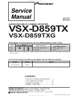 Preview for 1 page of Pioneer VSX-D859TX Service Manual