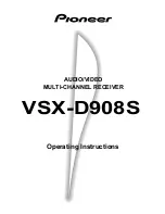 Pioneer VSX-D908S Operating Instructions Manual предпросмотр