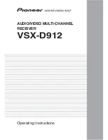 Pioneer VSX-D912 Operating Instructions Manual предпросмотр