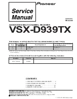 Pioneer VSX-D939TX Service Manual preview