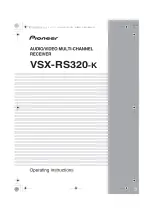 Pioneer VSX-RS320-k Operating Instructions Manual предпросмотр