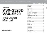 Предварительный просмотр 2 страницы Pioneer VSX-S520 Instruction Manual