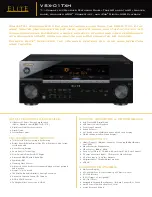 Предварительный просмотр 1 страницы Pioneer VSX01TXH - Elite AV Receiver Specifications