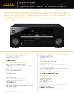 Pioneer VSX03TXH - Elite AV Receiver Specification Sheet preview