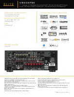 Preview for 2 page of Pioneer VSX03TXH - Elite AV Receiver Specification Sheet