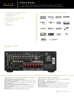 Предварительный просмотр 2 страницы Pioneer VSX23TXH - Elite 7.1 Channel Audio/Video Receiver Specifications