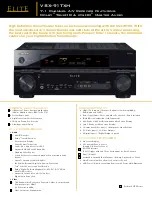 Предварительный просмотр 1 страницы Pioneer VSX91TXH - Elite AV Receiver Specifications