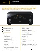 Preview for 1 page of Pioneer VSX94TXH - Elite AV Receiver Specifications