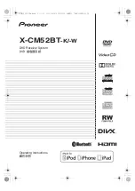 Pioneer X-CM52BT Operating Instruction preview