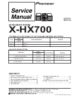 Pioneer X-HX700 Service Manual предпросмотр