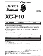 Pioneer XC-F10 Service Manual preview