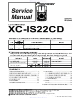 Pioneer XC-IS22CD Service Manual preview