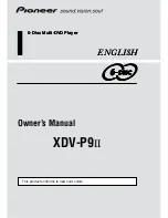 Предварительный просмотр 1 страницы Pioneer XDV-P9-II Owner'S Manual