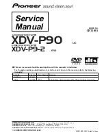 Preview for 1 page of Pioneer XDV-P90/UC Service Manual