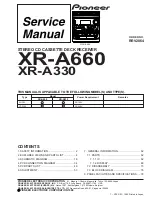 Pioneer XR-A330 Service Manual preview