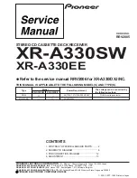 Предварительный просмотр 1 страницы Pioneer XR-A330EE Service Manual