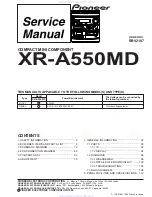 Pioneer XR-A550MD Service Manual preview