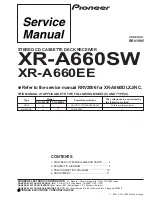 Pioneer XR-A660EE Service Manual preview