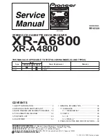 Pioneer XR-A6800 Service Manual preview