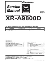 Предварительный просмотр 1 страницы Pioneer XR-A9800D Service Manual