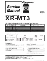 Preview for 1 page of Pioneer XR-MT3 Service Manual