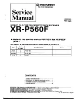 Pioneer XR-P560F Service Manual preview