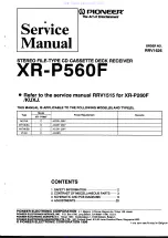 Preview for 1 page of Pioneer XR-P560F Servise Manual