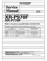 Pioneer XR-P770F Service Manual preview