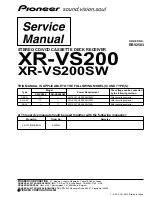 Pioneer XR-VS200 Service Manual preview